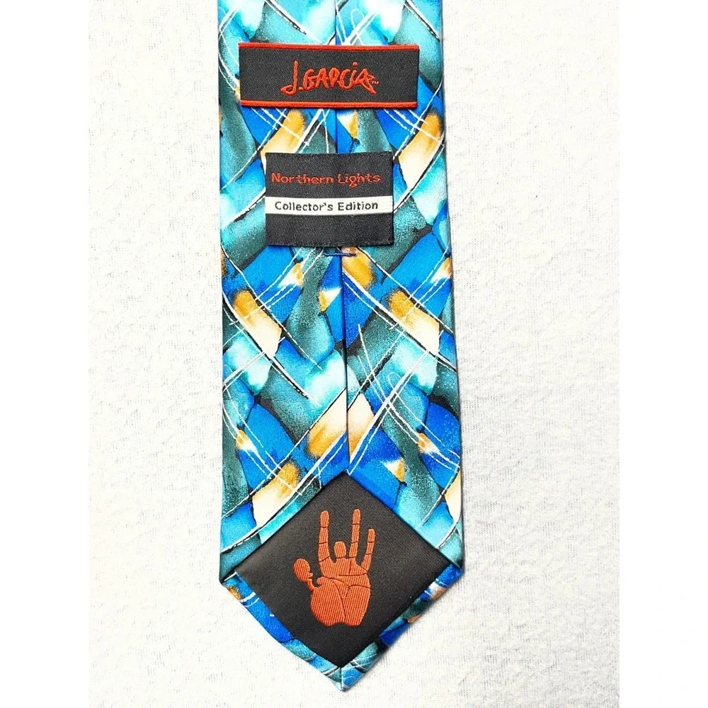 J.‎ Garcia Northern Lights Collector's Edition Blue Abstract Silk Tie Mens Art